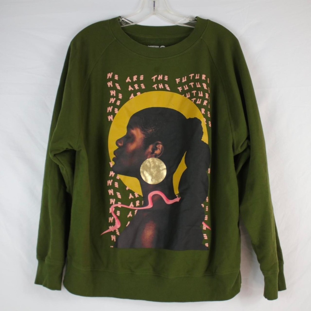 Target Green Black History Month Graphic Crewneck Sweater Womens Size XXL
